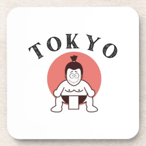 Japan Sumo Tokyo - Son of The Sun White Beverage Coaster