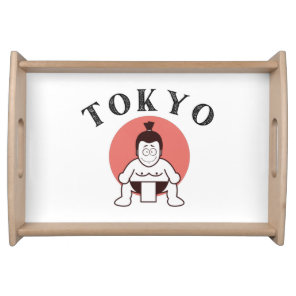 Japan Sumo Tokyo - Son of The Sun White Serving Tray