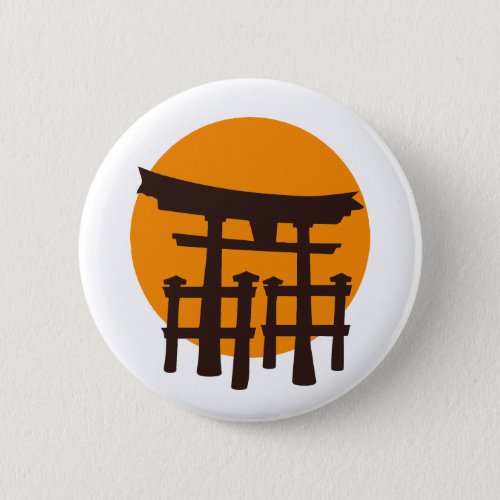 Japan sunset torii welcome gate button
