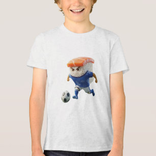 Japan Sushi Soccer Mascot T-Shirt - Group F Tri-Blend Shirt