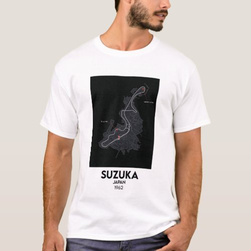 Japan suzuka F1 circuit map  T_Shirt