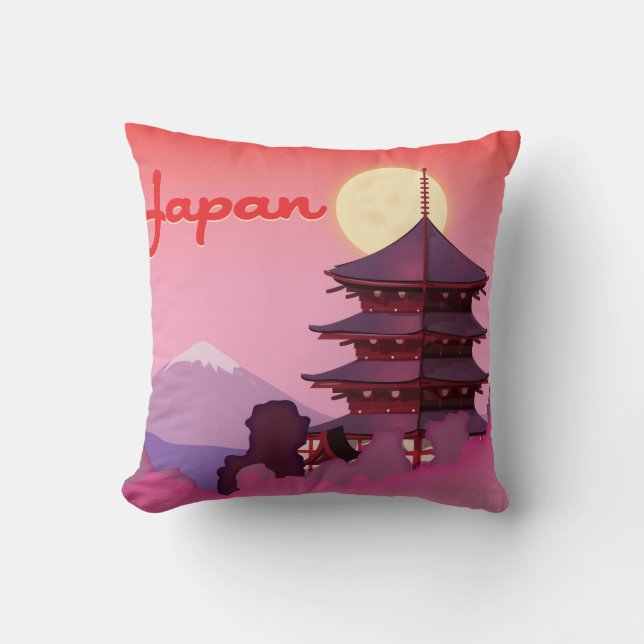 Japan Throw Pillow (Front)