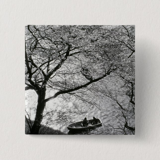 Japan, Tokyo. Cherry blossoms in the Imperial Button (Front)