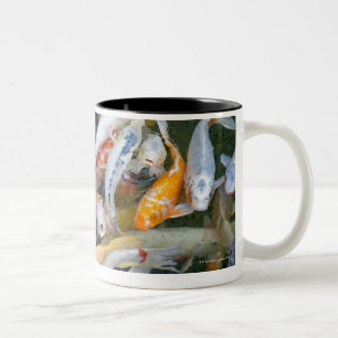 Japan, Tokyo, close-up swimming fish Two-Tone Coffee Mug