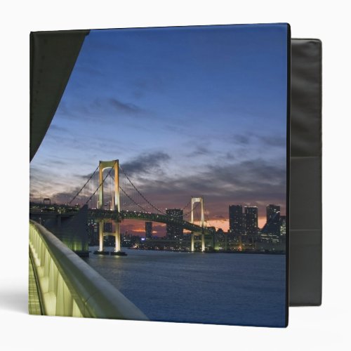 Japan Tokyo Rainbow Bridge in Tokyo Bay 3 Ring Binder