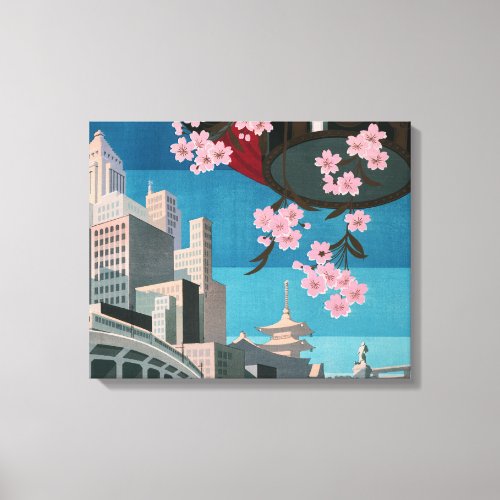 Japan Tokyo Vintage Japanese Travel Poster Canvas Print