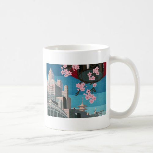 Japan Tokyo Vintage Japanese Travel Poster Coffee Mug