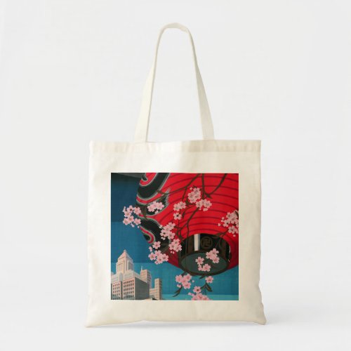 Japan Tokyo Vintage Japanese Travel Poster Tote Bag