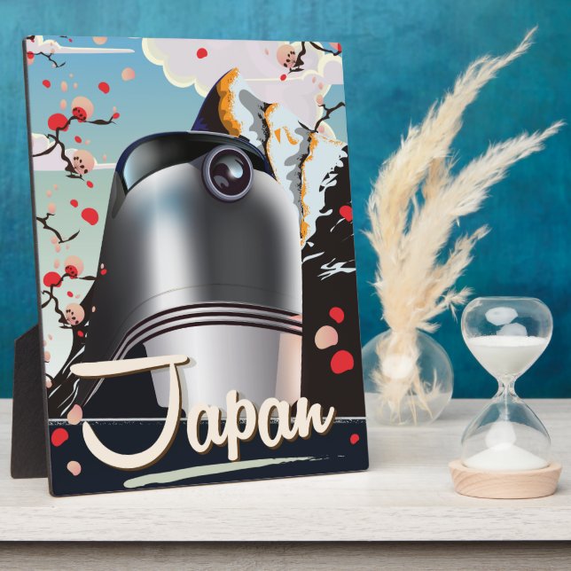 Japan Train vintage travel poster. Plaque (Side)