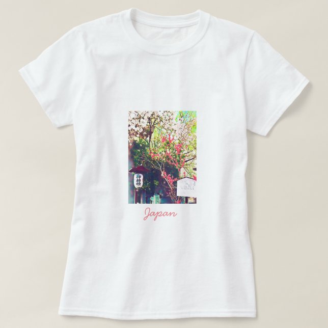 Japan travel landscape lantern sakura T-Shirt (Design Front)