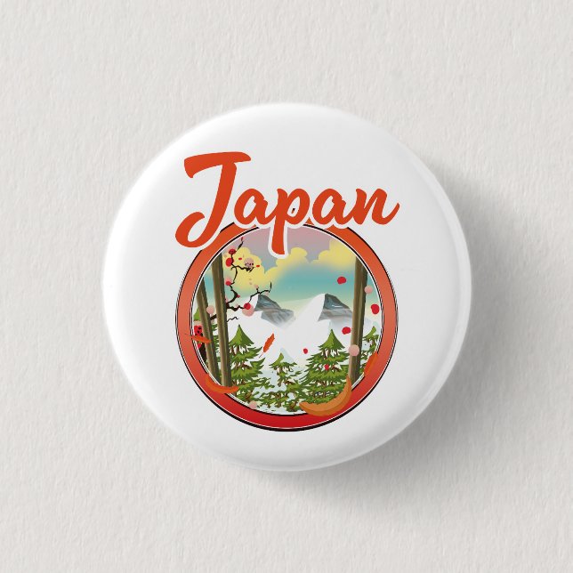 Japan travel logo button (Front)