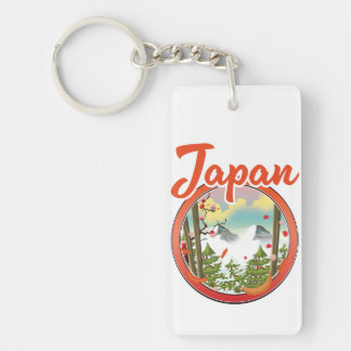 Japan travel logo keychain