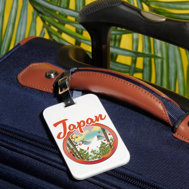 Japan travel logo luggage tag (Front Insitu 1)