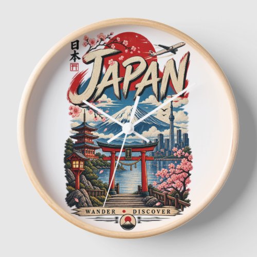 Japan Travel | Mount Fuji Vintage Japanese Clock