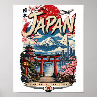Japan Travel | Mount Fuji Vintage Japanese Poster
