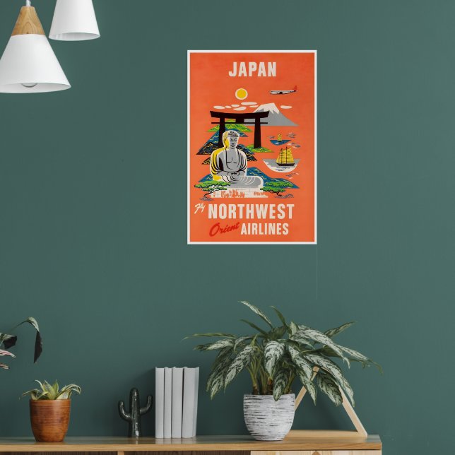 Japan Travel Poster Poster Japanese Art Northwest | Zazzle