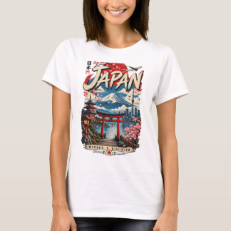 Japan Travel T-Shirt | Mount Fuji Vintage Japanese