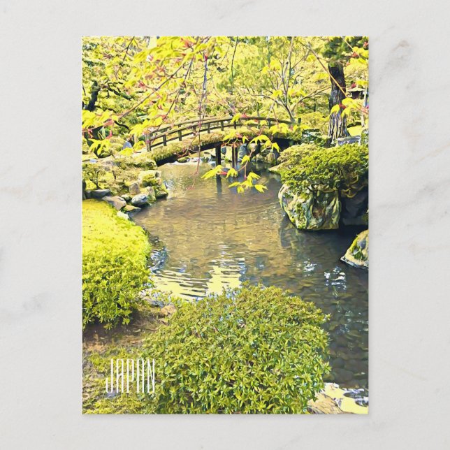 Japan travel traditional Japanese garden Postcard (Front)