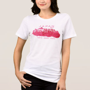 Japan Trip Vacation Travel Souvenir Custom Tri-Blend Shirt