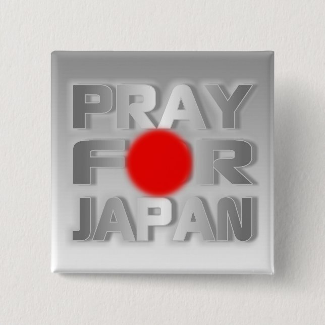 Japan Tsunami Support Pinback Button (Front)