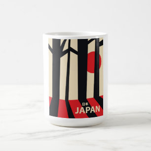 Japan vintage forest travel poster. coffee mug