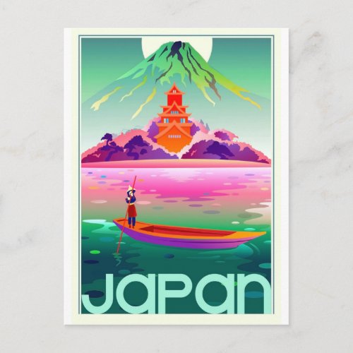 Japan vintage travel postcard