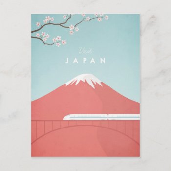 Japan Vintage Travel Poster - Art Postcard by VintagePosterCompany at Zazzle