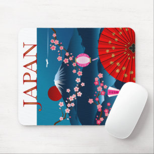 Japan Vintage Travel Poster l Mount Fuji Mouse Pad