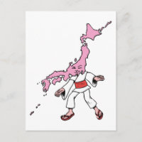 Japan Vintage Travel Souvenir Caricature Art