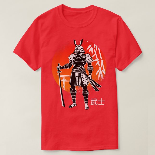 Japan Warrior Samurai Fighter Japan  T-Shirt (Design Front)