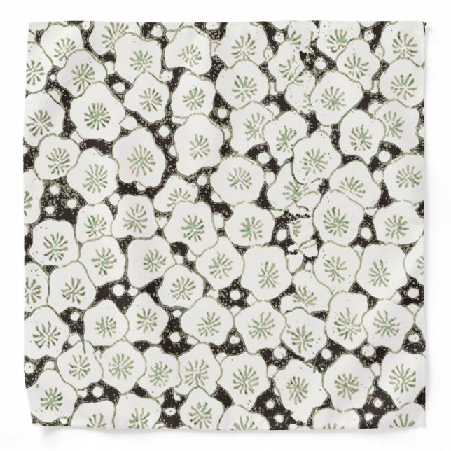 Japan White Flower floral garden Bandana (Front)