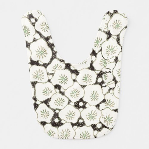 Japan White Flower floral garden Bib