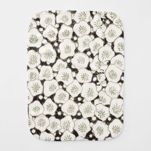 Japan White Flower floral garden Burp Cloth