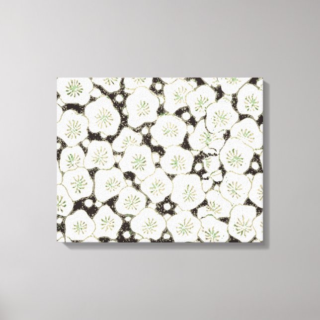 Japan White Flower floral garden Canvas Print (Front)