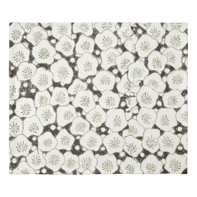 Japan White Flower floral garden Duvet Cover (Front)