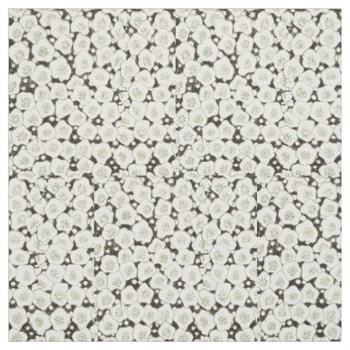Japan White Flower floral garden Fabric