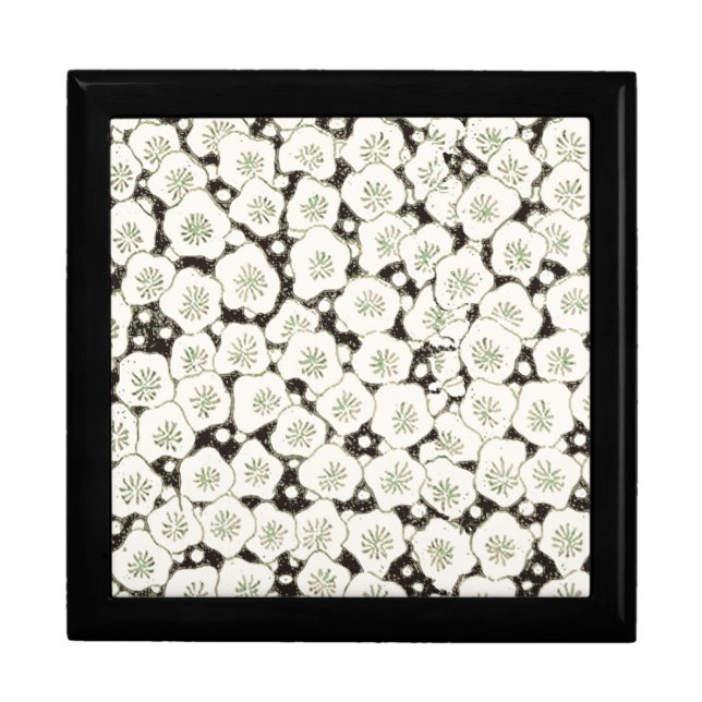 Japan White Flower floral garden Keepsake Box (Front)
