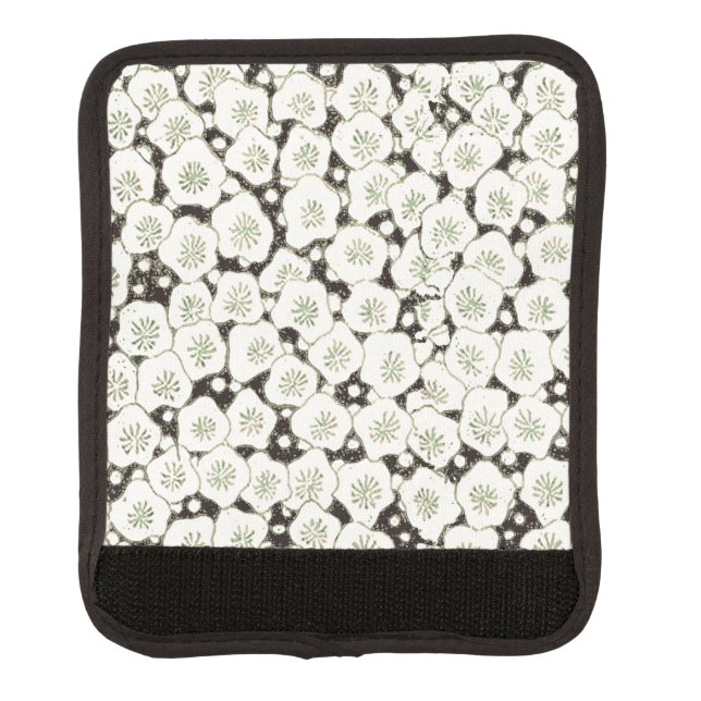 Japan White Flower floral garden Luggage Handle Wrap (Front)