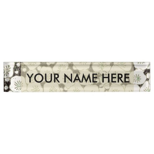 Japan White Flower floral garden Name Plate