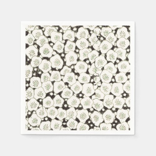 Japan White Flower floral garden Napkins