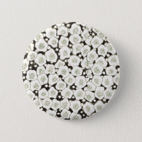 Japan White Flower floral garden Pinback Button