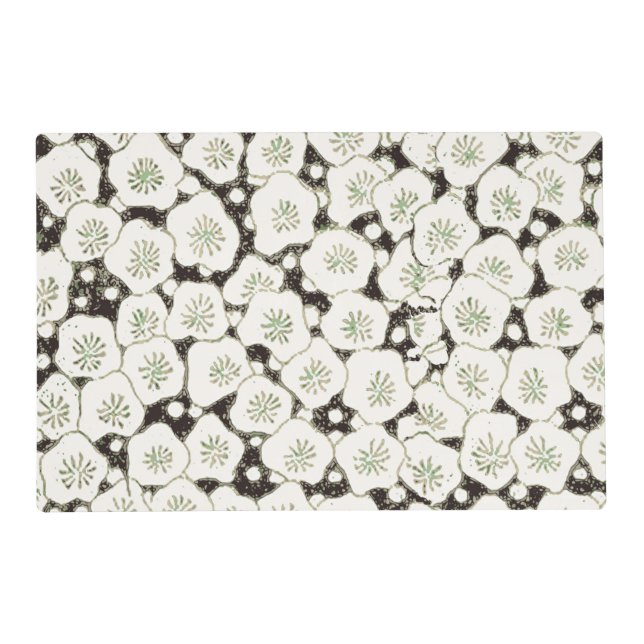 Japan White Flower floral garden Placemat (Front)