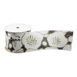 Japan White Flower floral garden Satin Ribbon