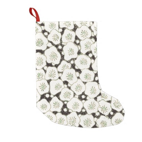 Japan White Flower floral garden Small Christmas Stocking