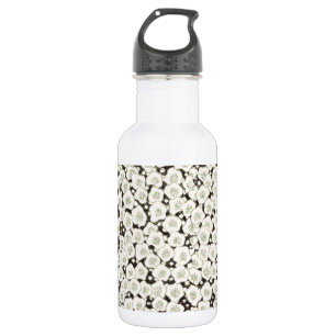 Japan White Flower floral garden Stainless Steel Water Bottle