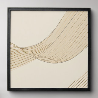 Japandi Abstract Line Art Minimalist Neutral Wall  Peel And Stick Photo Tile