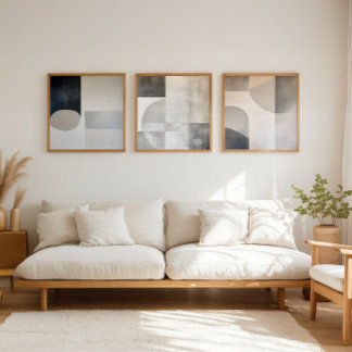Japandi Abstract Minimalist Neutral Wall Art Set