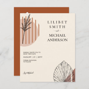 Japandi Abstract Scandinavian Geometric Wedding