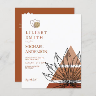 Japandi Abstract Scandinavian Geometric Wedding