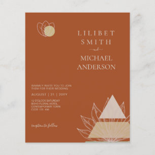 Japandi Abstract Scandinavian Geometric Wedding Flyer